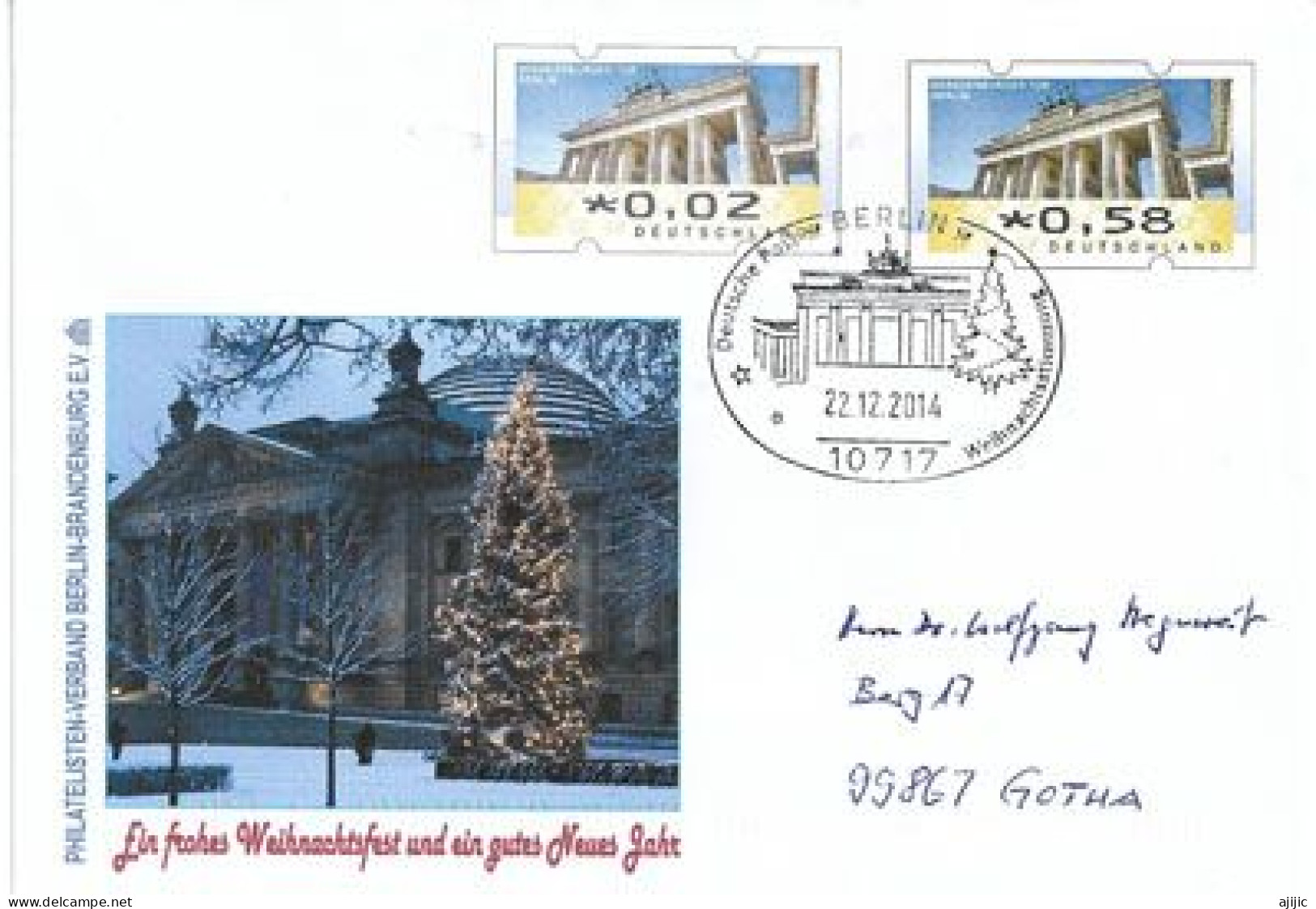 Joyeux Noël & Bonne Année 2015,  Nouvel ENTIER POSTAL Berlin  (Postal Stationery) - Lettres & Documents