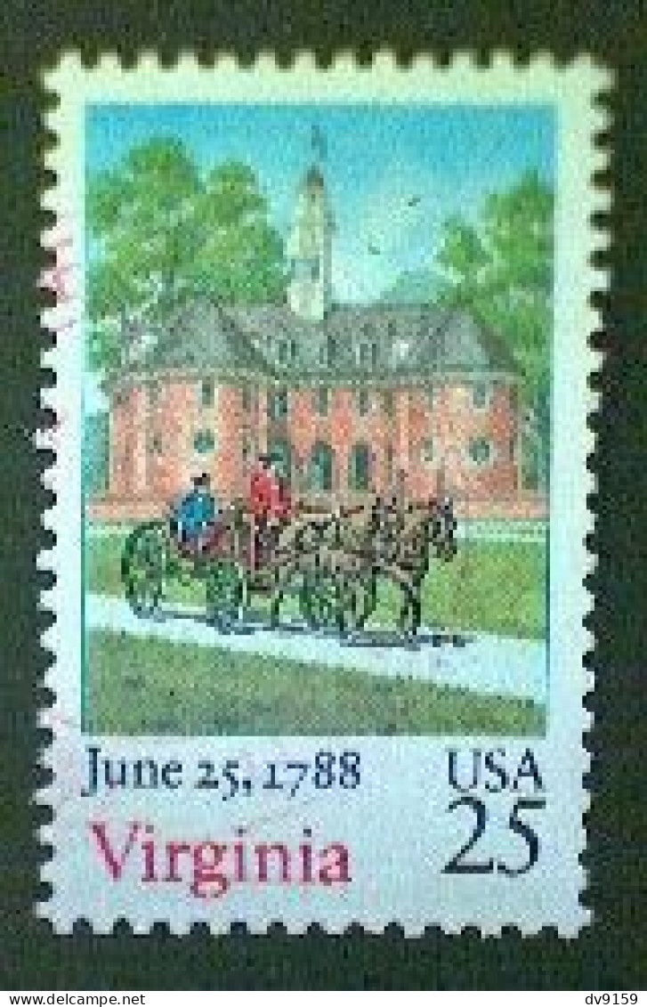 United States, Scott #2345, Used(o), 1988, Signing Of The Constitution: Virginia, 25¢, Multicolored - Gebruikt