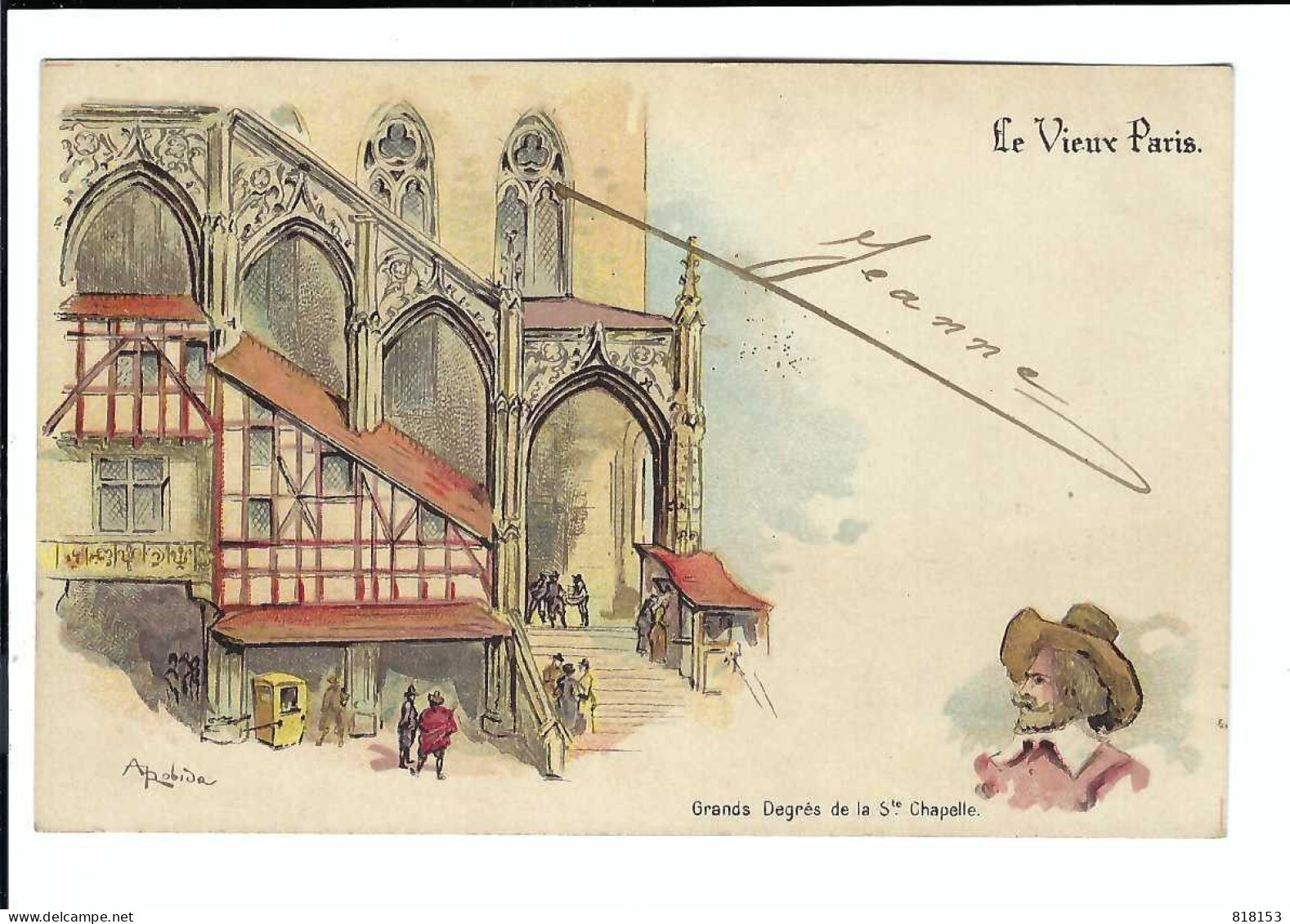 Le Vieux Paris  Grands Degrès De La Ste Chapelle  1903 - Robida