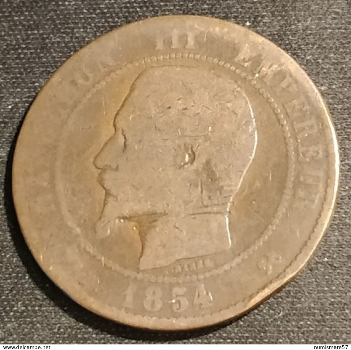 FRANCE - 10 CENTIMES 1854 B - Napoléon III Tête Nue - Gad 248 - KM 771.2 - 10 Centimes