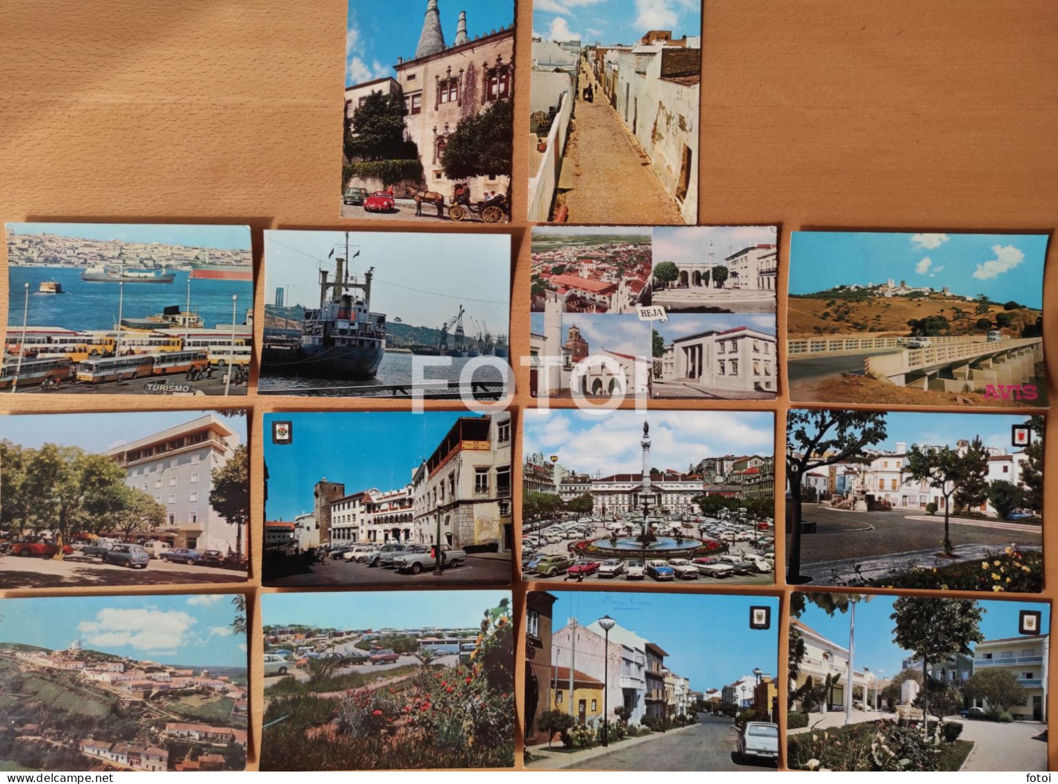 LOT 14 OLD POSTCARDS LISBOA SETUBAL ALMADA BUS PORSCHE PORTUGAL POSTAIS - Setúbal