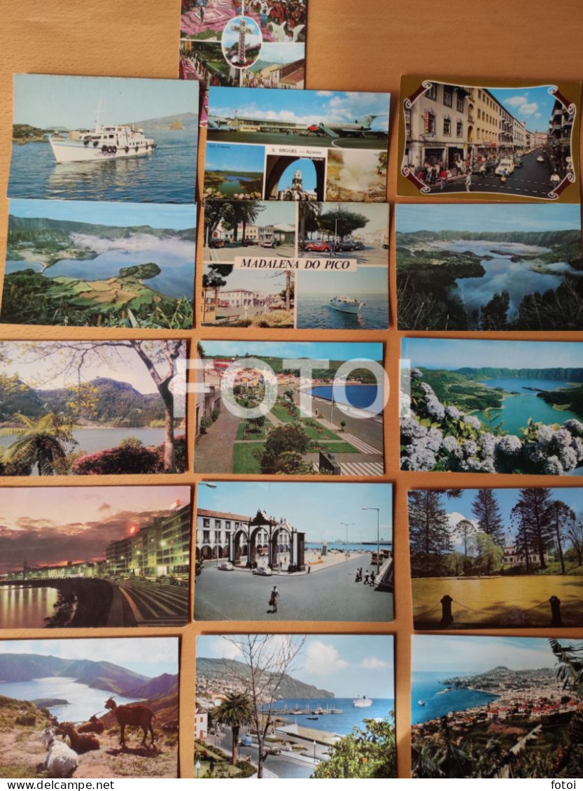 LOT 16 OLD POSTCARDS BOAT AÇORES AZORES PORTUGAL POSTAIS - Açores