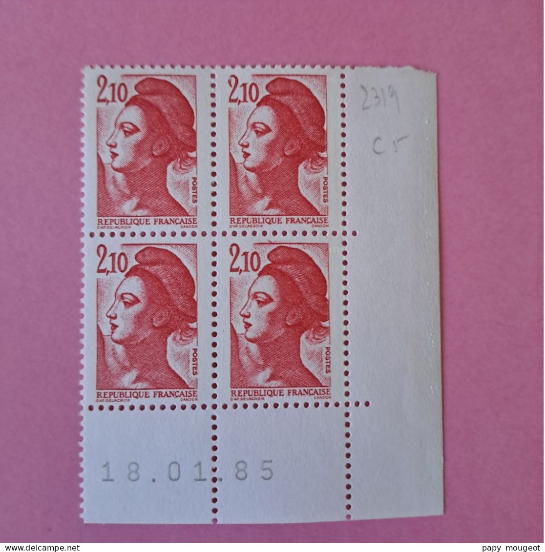 N°2319 Type Liberté 2.10 F. Rouge - 18.01.85 - Neuf ** Cote 2024 5€ - 1980-1989