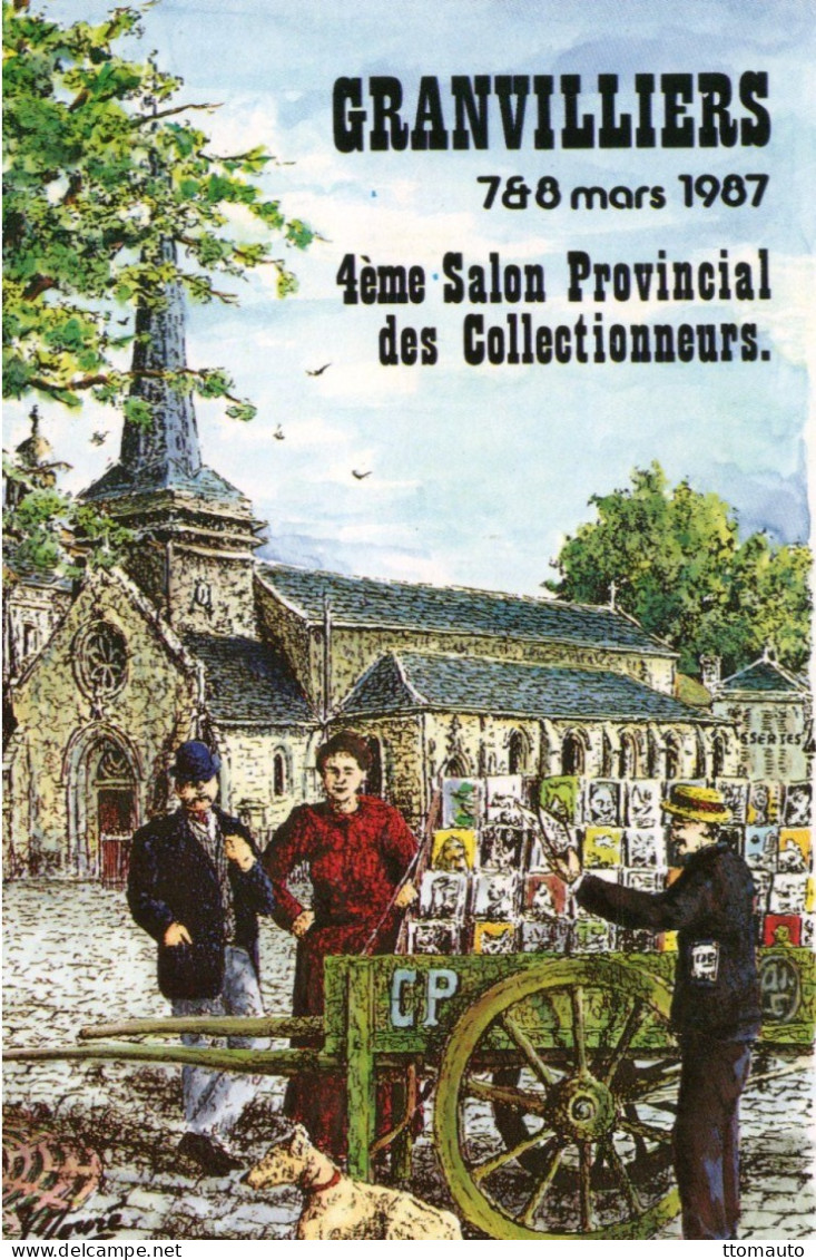 Grandvilliers - 4eme Salon Provincial Des Collectionneurs 1987 - Publicité - Dessin De Yannick Mouré - CPM - Grandvilliers