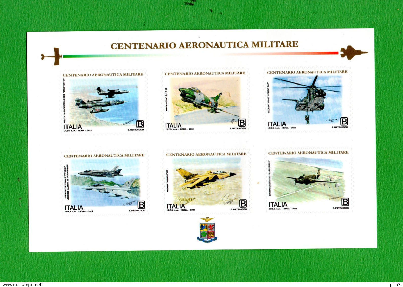 ITALIA : Centenario Aeronautica Militare - FOGLIETTO Di  6 Val.  MNH**  Del  23/03/2023 - Blocks & Sheetlets