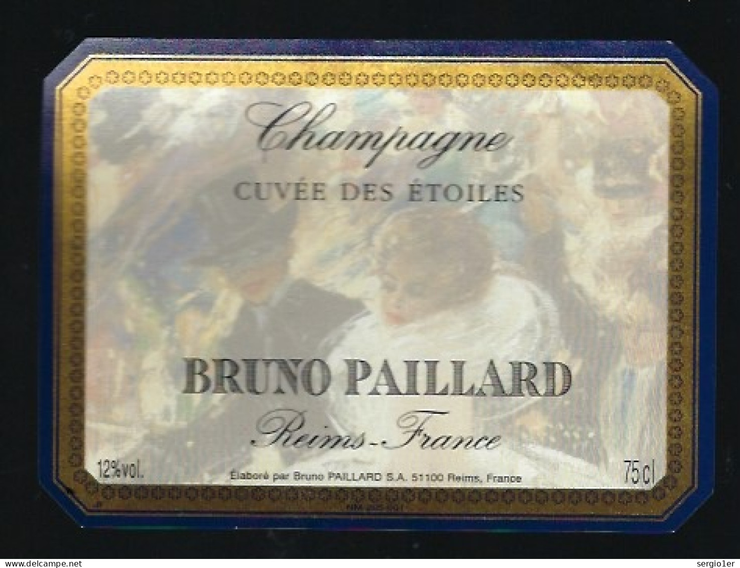 Etiquette Champagne Cuvée Des étoiles  Bruno Paillard  Reims Marne 51 - Champagne