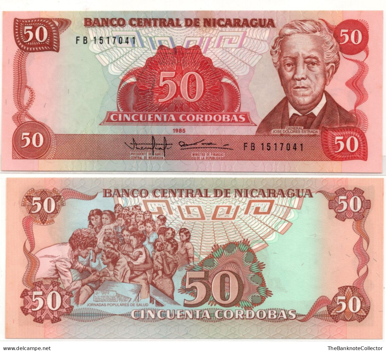 Nicaragua 50 Cordobas 1985 P-153 UNC - Nicaragua