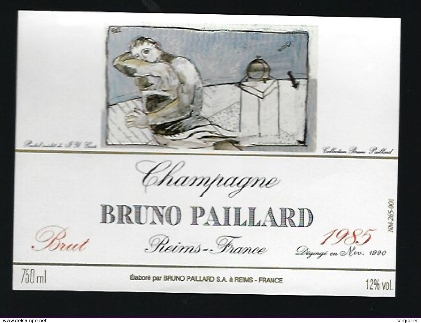 Etiquette Champagne Brut Millésime 1985   Bruno Paillard  Reims Marne 51 " Peinture De Jean Yves Gosti" - Champan