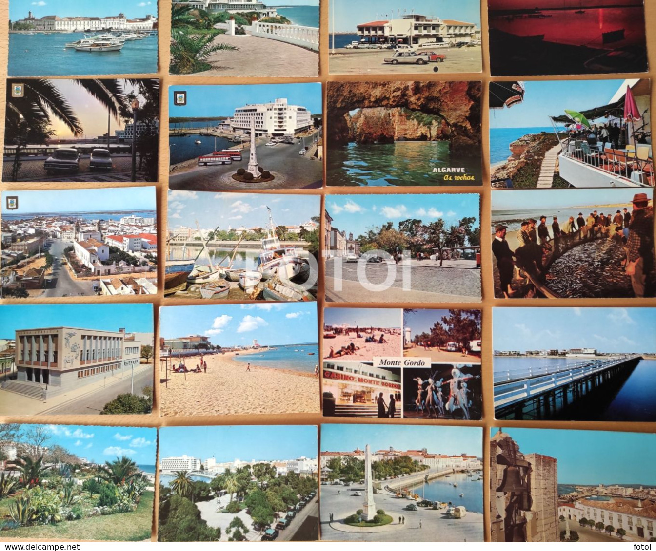 LOT 20 OLD POSTCARDS PRAIA BEACH PLAGE STRAND PLAYA  ALGARVE PORTUGAL FOTO POSTAIS CARTES - Faro