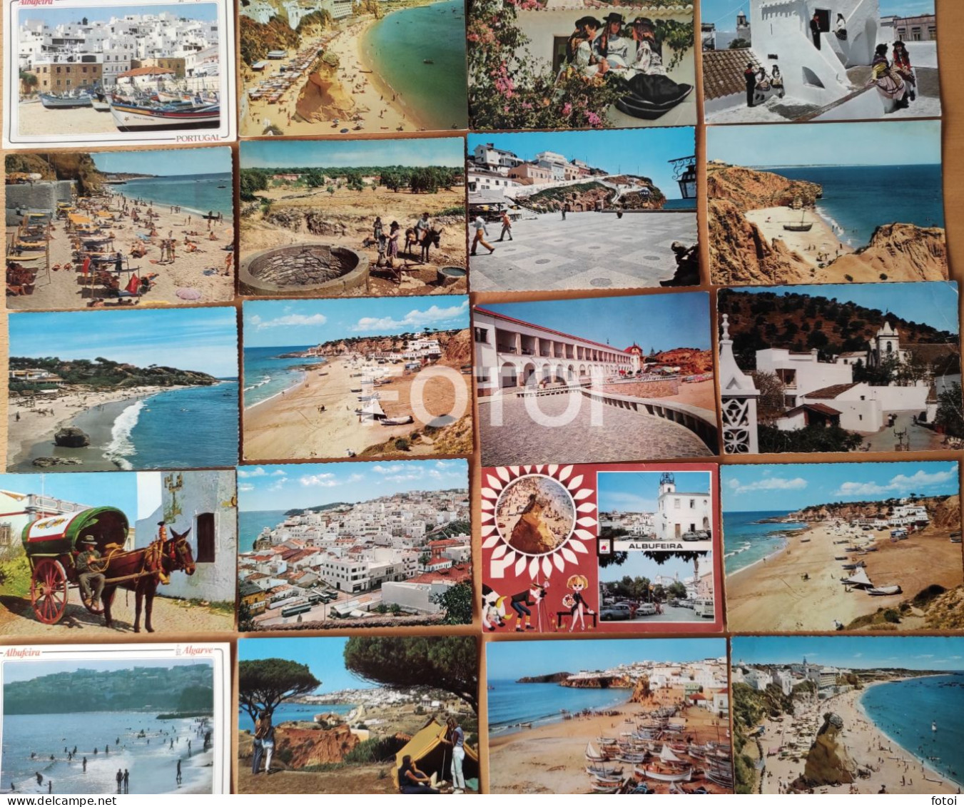 LOT 20 OLD POSTCARDS PRAIA BEACH PLAGE STRAND PLAYA  ALGARVE PORTUGAL FOTO POSTAIS CARTES - Faro