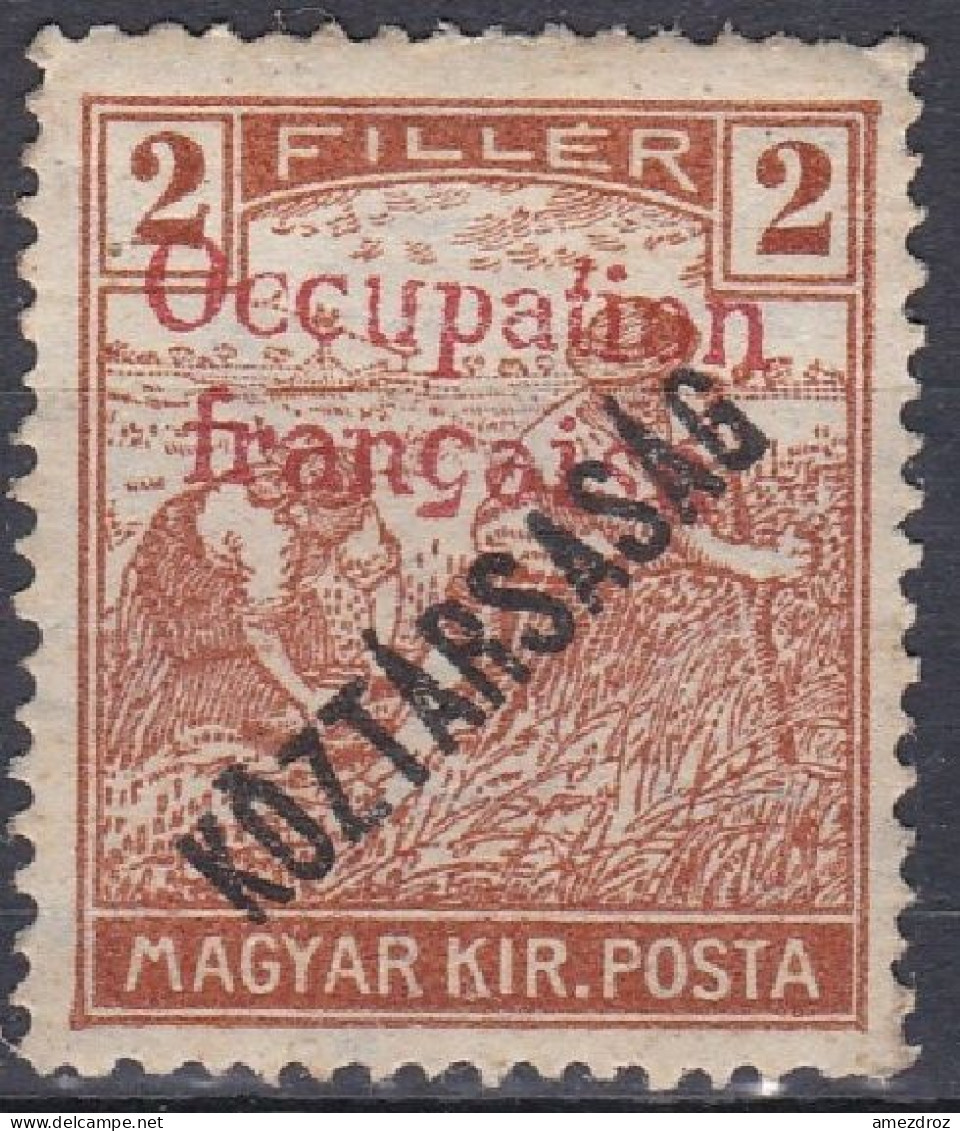 Hongrie Arad 1919 Mi 30 * Moissonneurs (A9) - Unused Stamps