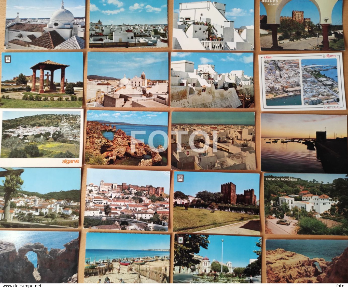 LOT 20 OLD POSTCARDS PRAIA BEACH PLAGE STRAND PLAYA  ALGARVE PORTUGAL FOTO POSTAIS CARTES - Faro