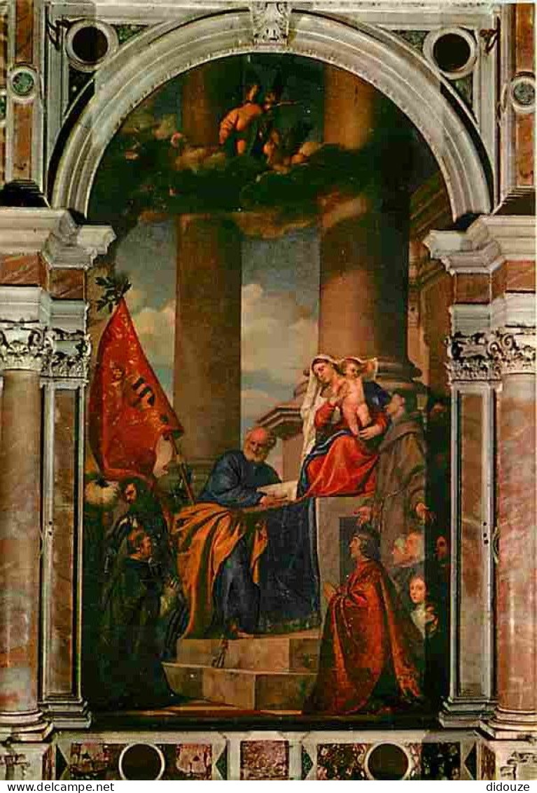 Art - Peinture Religieuse - Venezia - S Maria Gloriosa Dei Frari - Pala Pesaro Del Tiziano - CPM - Voir Scans Recto-Vers - Gemälde, Glasmalereien & Statuen