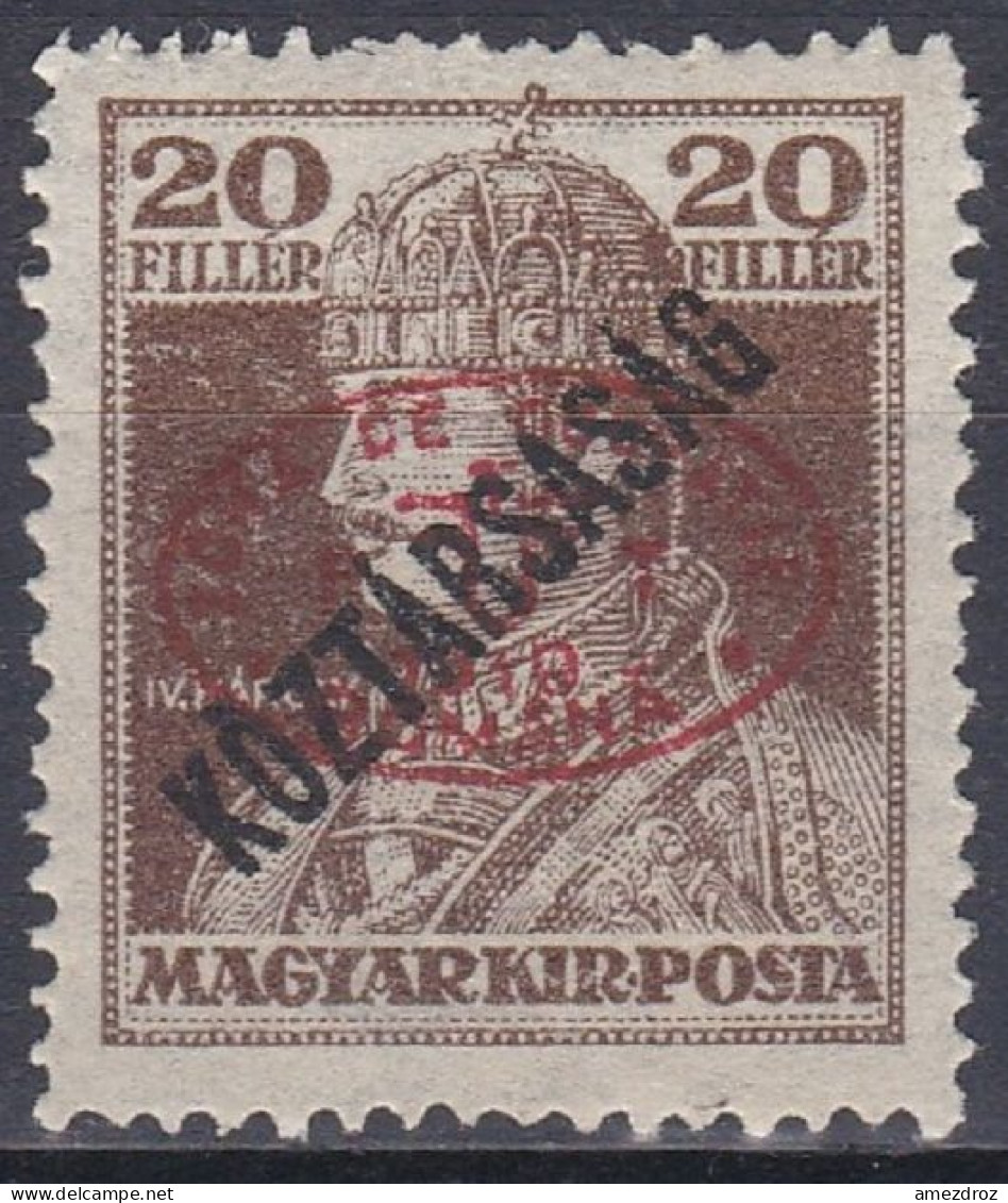 Hongrie Debrecen 1919 Mi 58a * Roi Charles IV (A12) - Debreczin