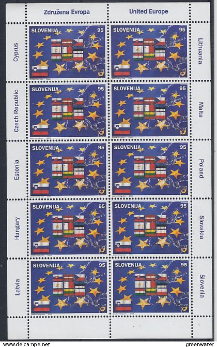 Slovenia 2004 Enlargement EU 1v Sheetlet ** Mnh (59201) - Idées Européennes