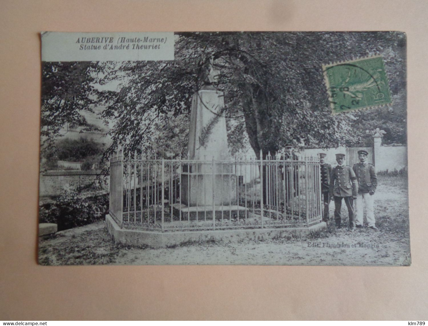 52 - Haute Marne - Auberive - Statue D'André Theuriet - Militaires - - Auberive