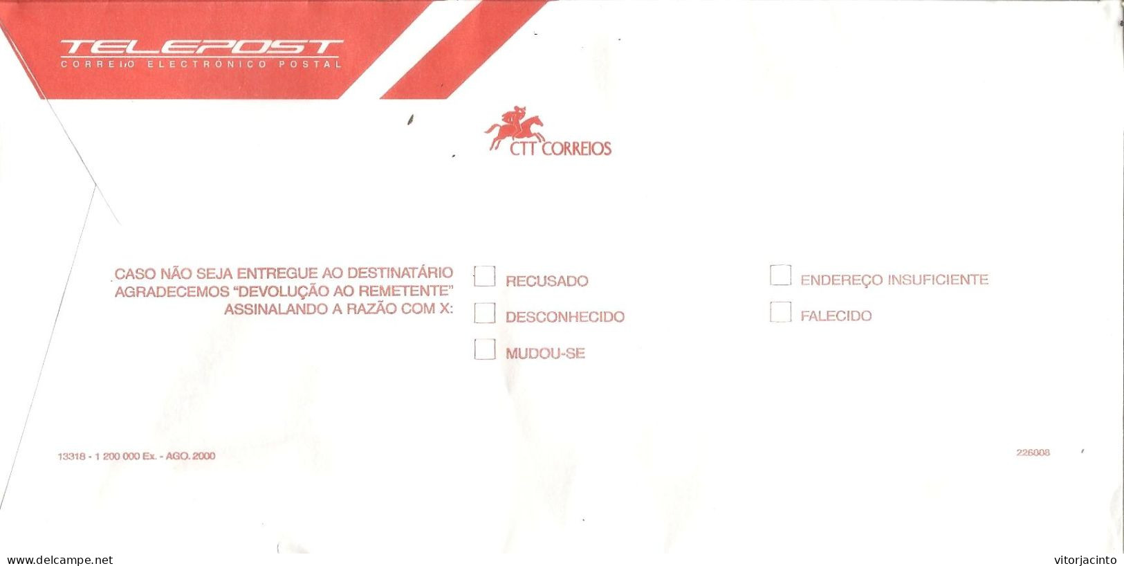 PORTUGAL - TELEPOST (Electronic Postal Mail) - Cartas & Documentos