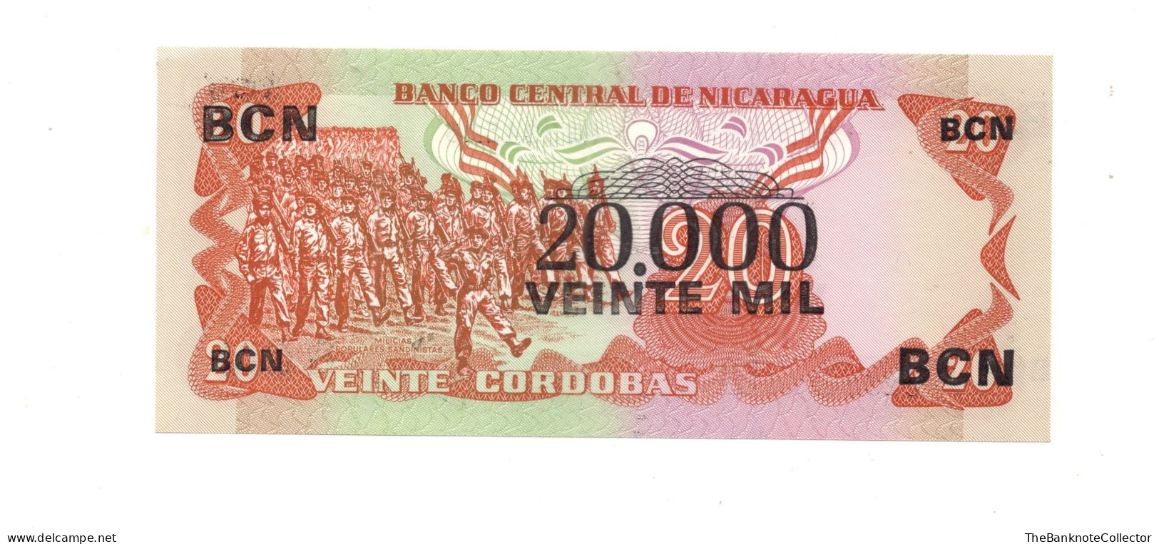 Nicaragua 20000 On 20 Cordobas 1987 P-147 UNC - Nicaragua