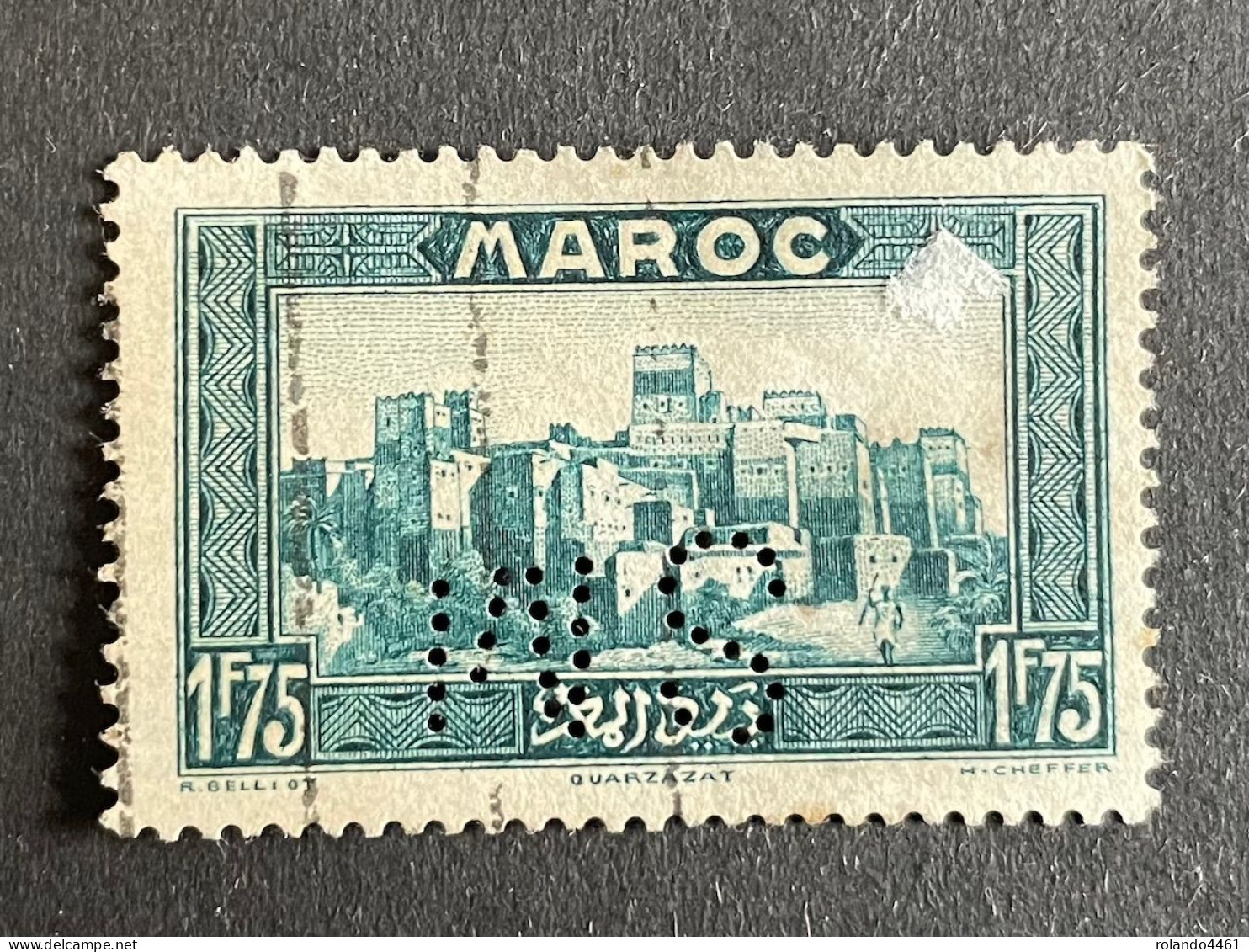 Colonie MAROC N°144a  S.M 23 Indice 3 Perforé Perforés Perfins Perfin Superbe !! - Other & Unclassified
