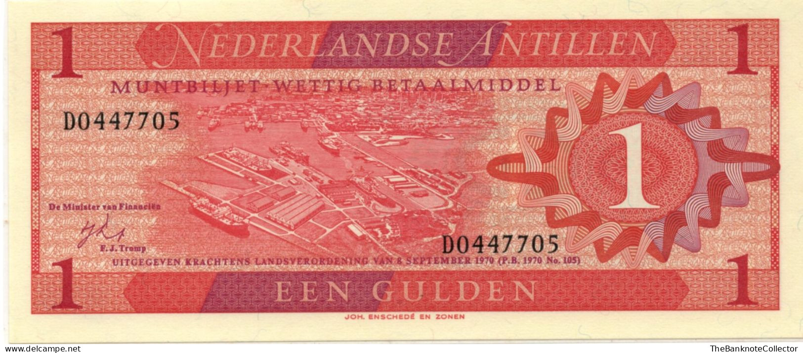 Netherlands Antilles 1 Gulden 1970 P-20 UNC - Andere & Zonder Classificatie