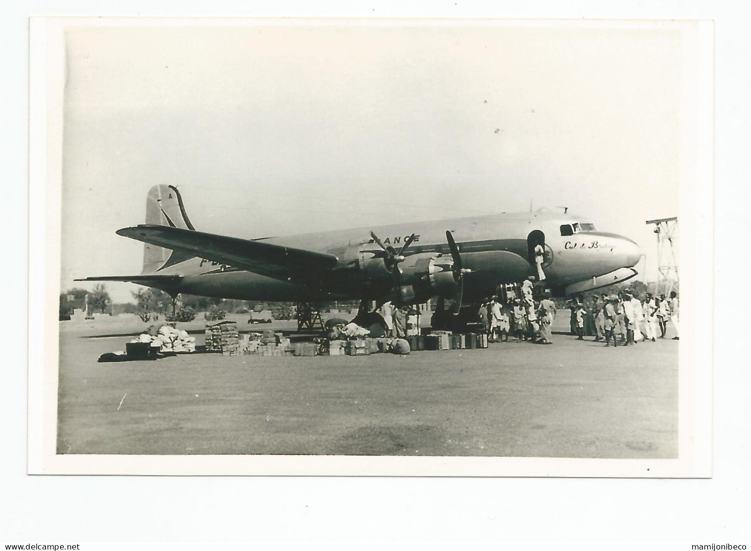 DOUGLAS DC 4 Air France F-BBDA Changement D'un Moteur En Indochine Pilote Sladek - Luftfahrt