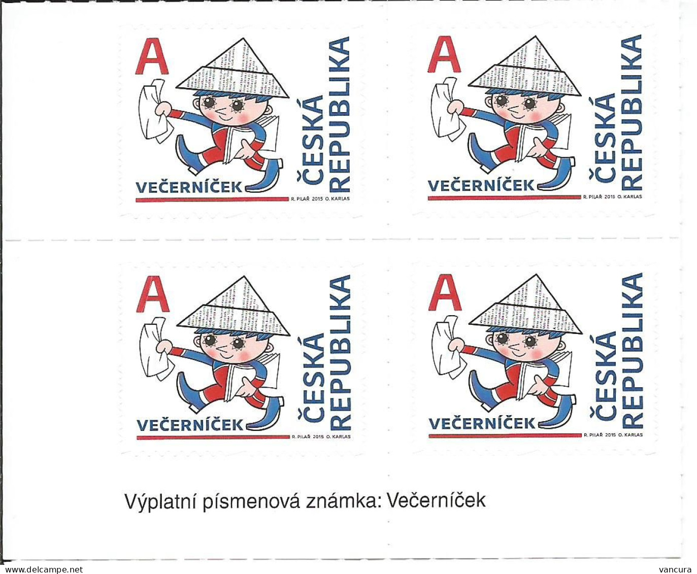 ** 840 Czech Republic Vecernicek Evening Boy 2015 - Unused Stamps