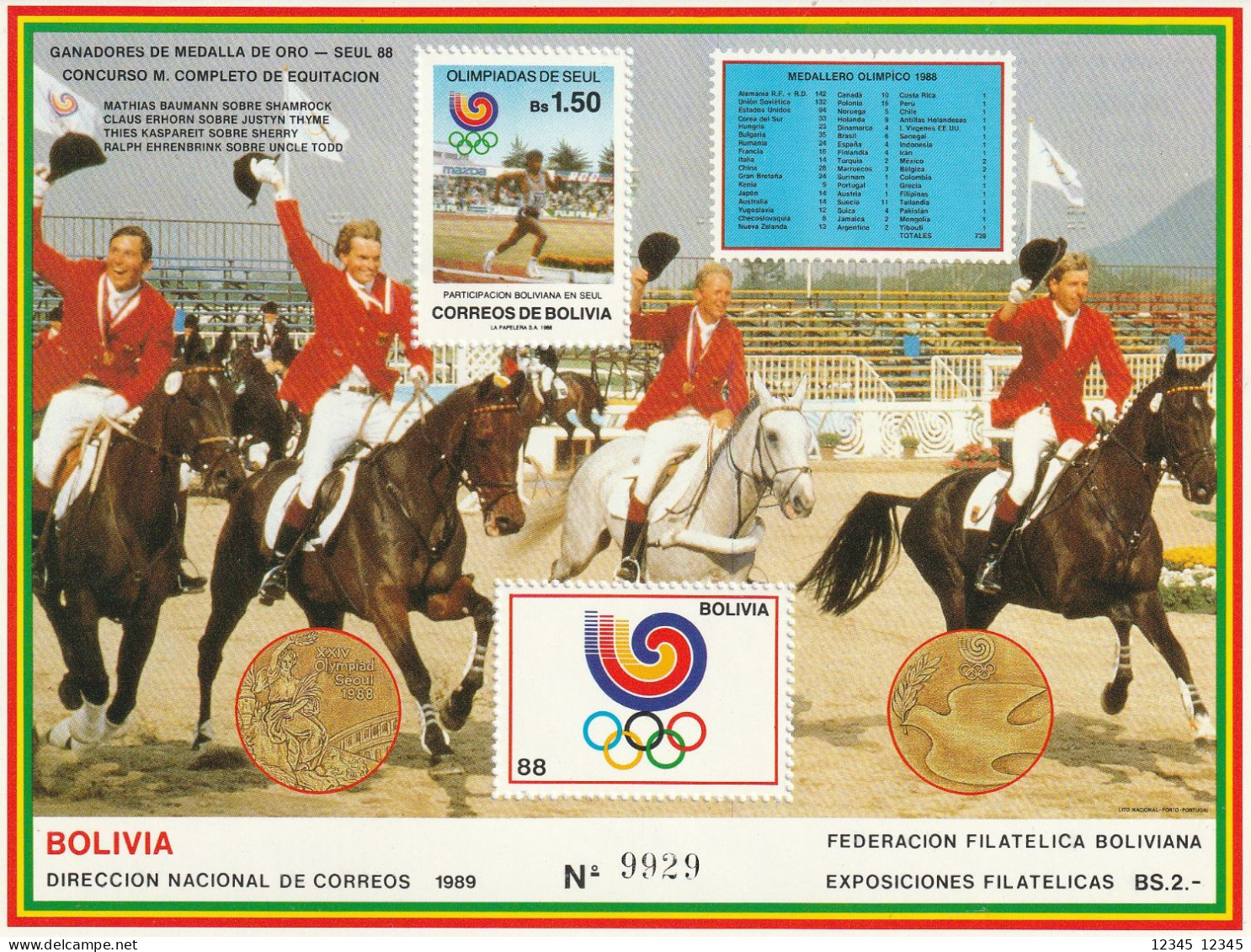 Bolivië 1989, Postfris MNH, Olympic Games - Bolivia