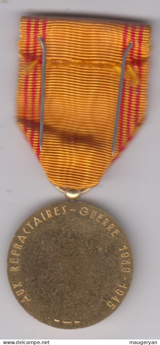 Médaille Réfractaires Guerre 1939 - 1945 - Frankrijk