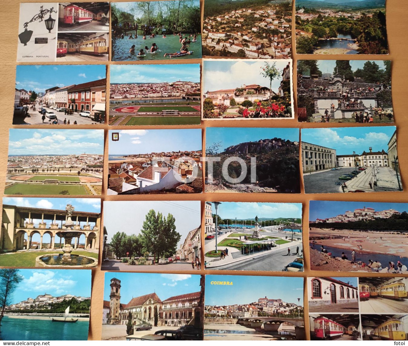 LOT 20 OLD POSTCARDS COIMBRA STADIUM TRAM  PORTUGAL FOTO POSTAIS CARTES - Coimbra