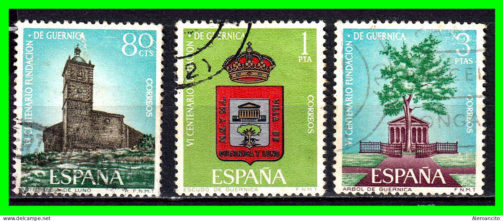 ESPAÑA.-  SELLOS AÑO 1966 - IV CENTENARIO DE LA FUNDACION DEL GUERNICA - - Used Stamps