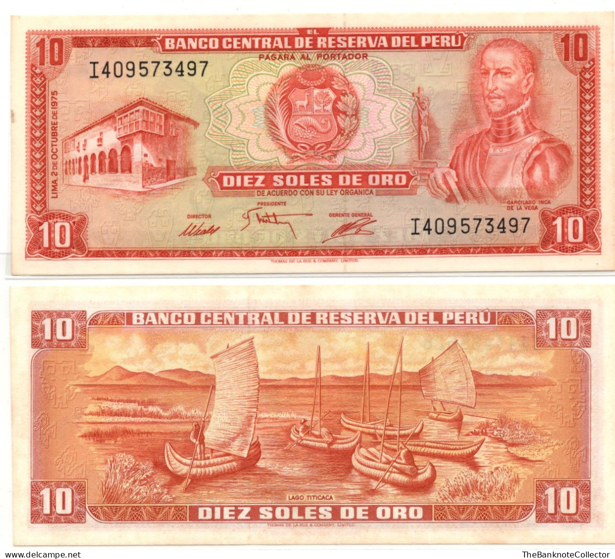 Peru 10 Soles 1976 P-116 UNC - Peru