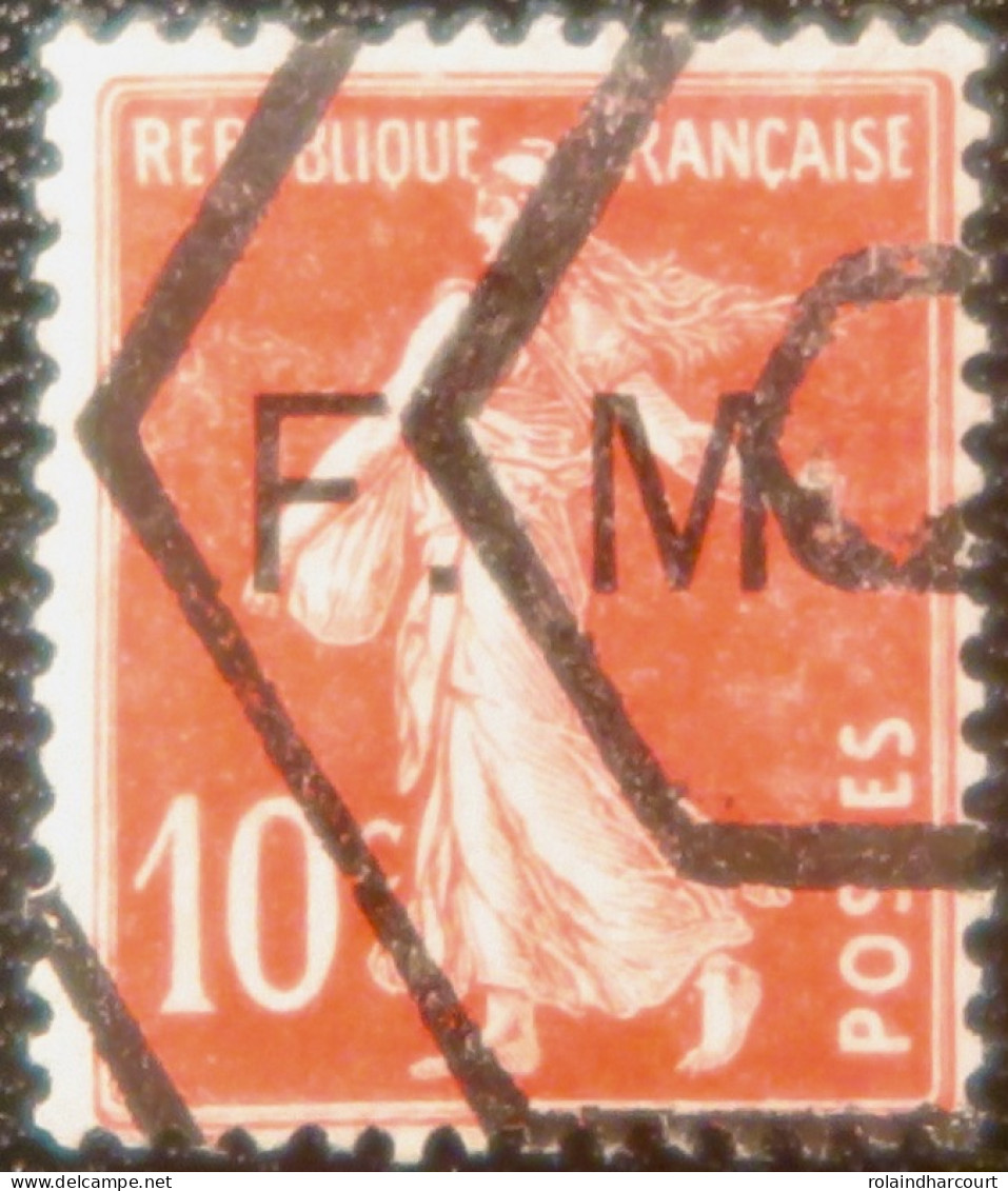 LP2943/73 - FRANCE - 1906/1907 - TYPE SEMEUSE CAMEE - N°5 Annulé Par Hexagones (rebut) - Gebruikt