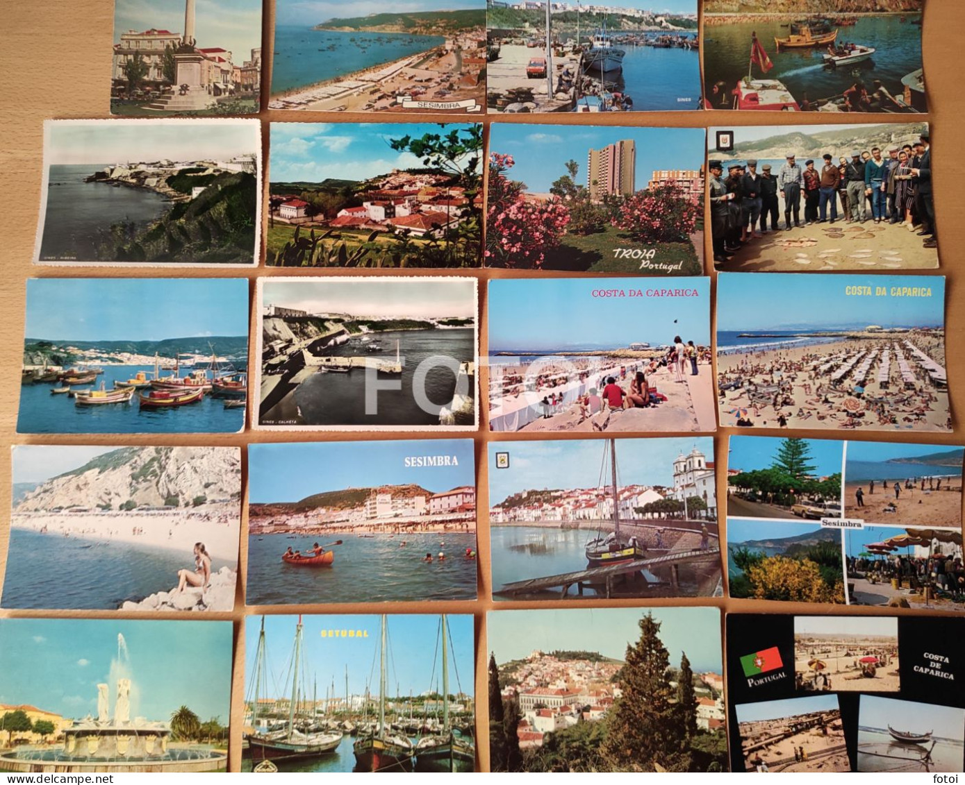 LOT 20 OLD POSTCARDS SETUBAL CAPARICA PORTUGAL FOTO POSTAIS CARTES - Setúbal