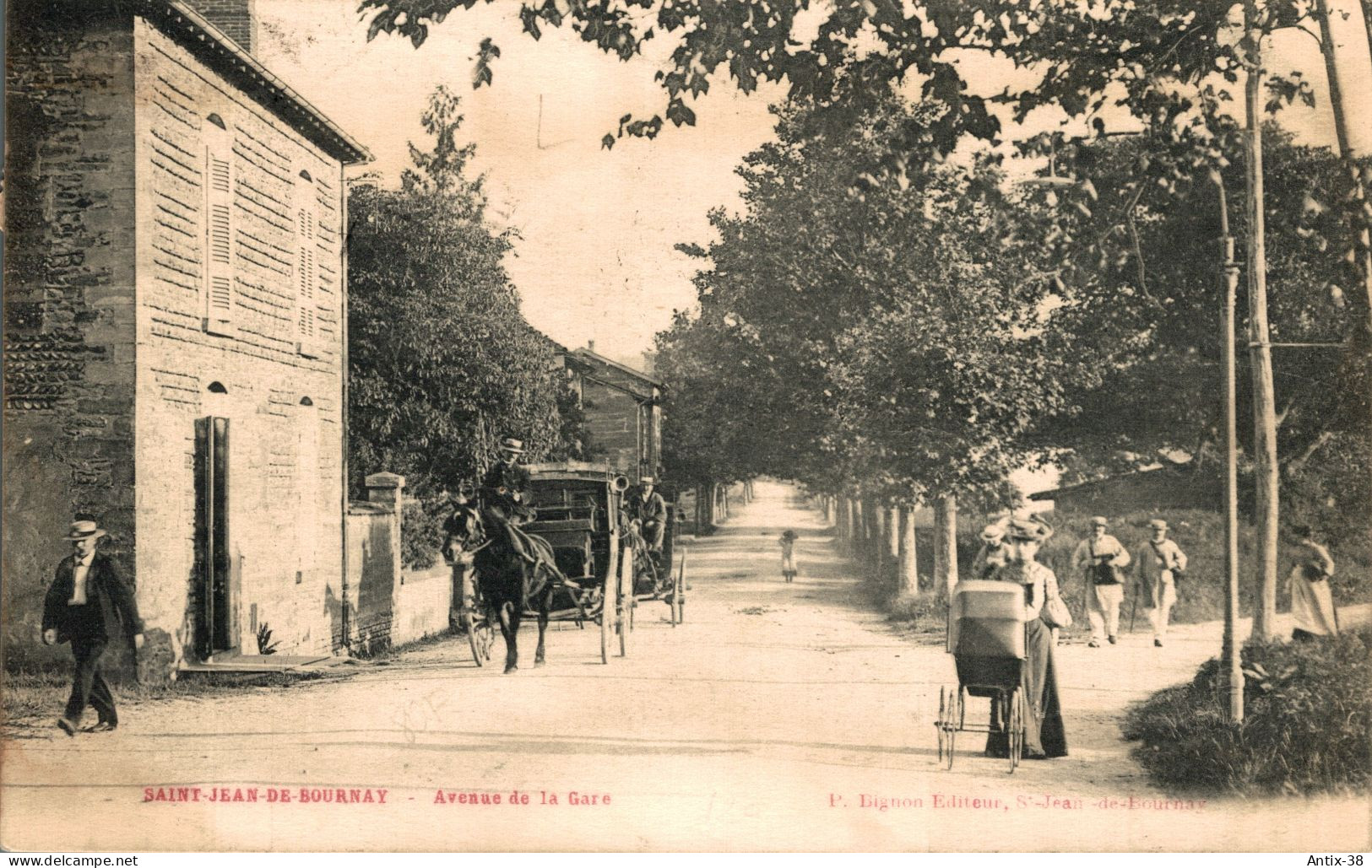 N55 - 38 - SAINT-JEAN-DE-BOURNAY - Isère - Avenue De La Gare - Saint-Jean-de-Bournay