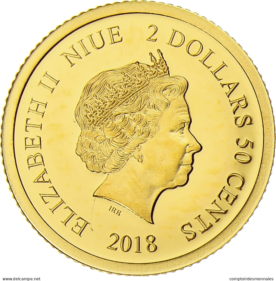 Niue, Elizabeth II, 2-1/2 Dollars, Échidné, 2018, Or, FDC - Niue