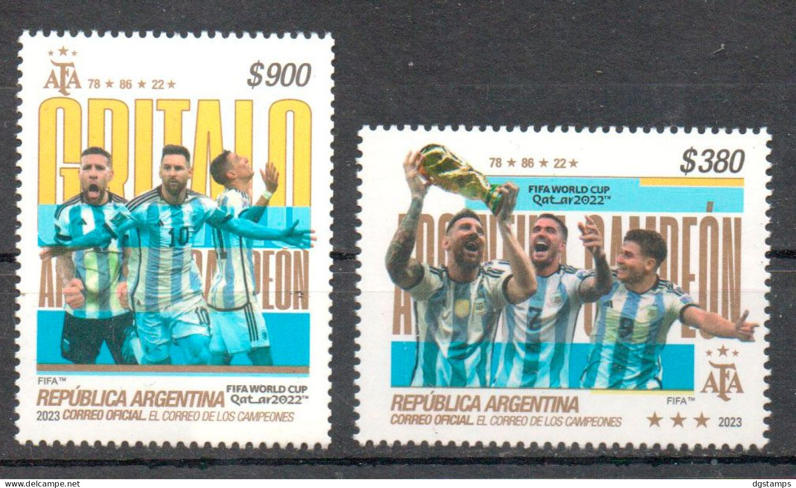 Argentina 2023 ** FIFA Cup In Qatar. Argentina Champion. Featured Players. Argentina Campeón. Jugadores Destacados. - Unused Stamps