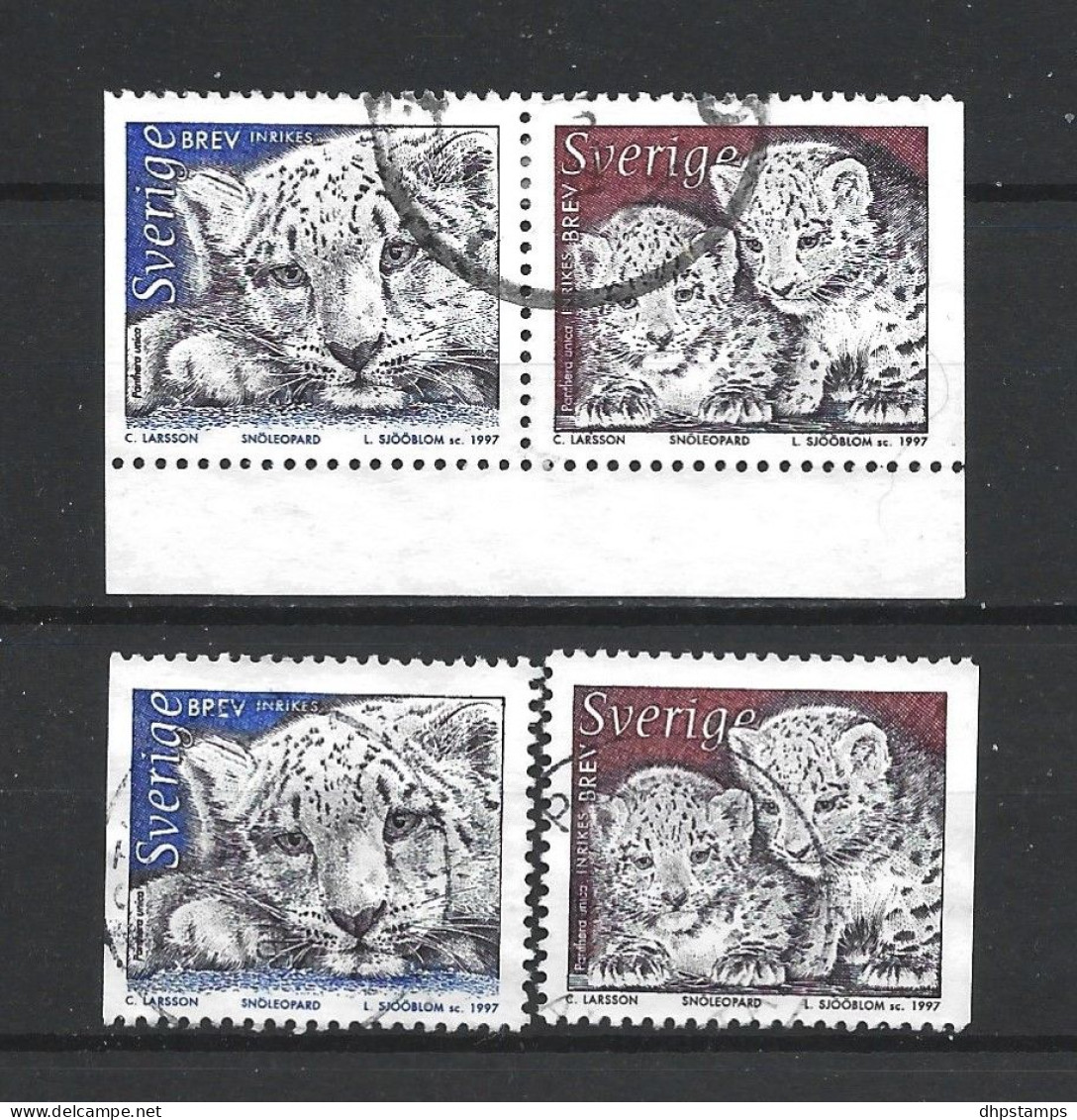 Sweden 1997 Snow Leopard Y.T. 1971/1972+1971a (0) - Used Stamps