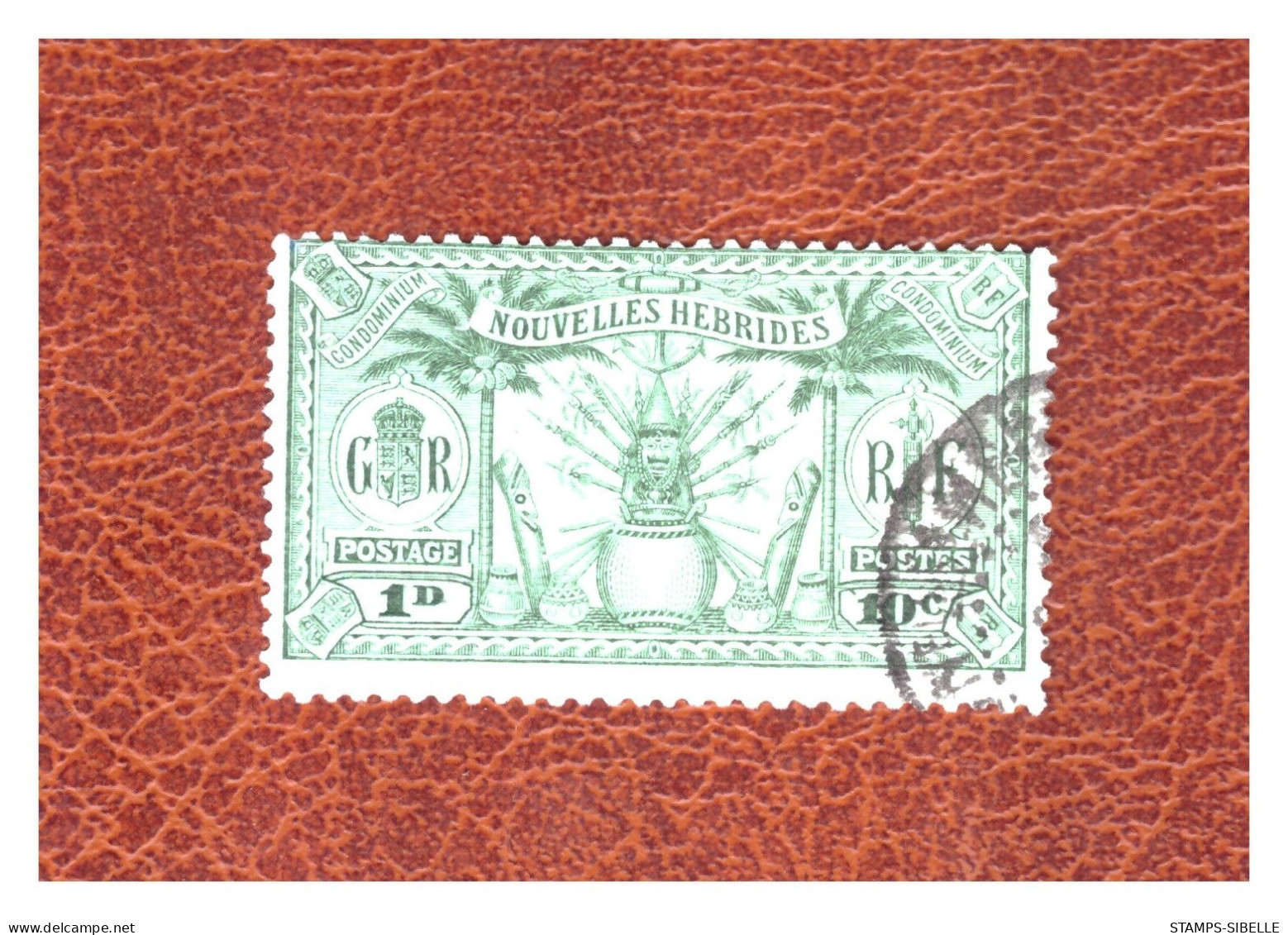 NOUVELLES  HEBRIDES   .  N °  81   . 1 P  -  10 C  VERT    OBLITERE  .  SUPERBE  . - Used Stamps