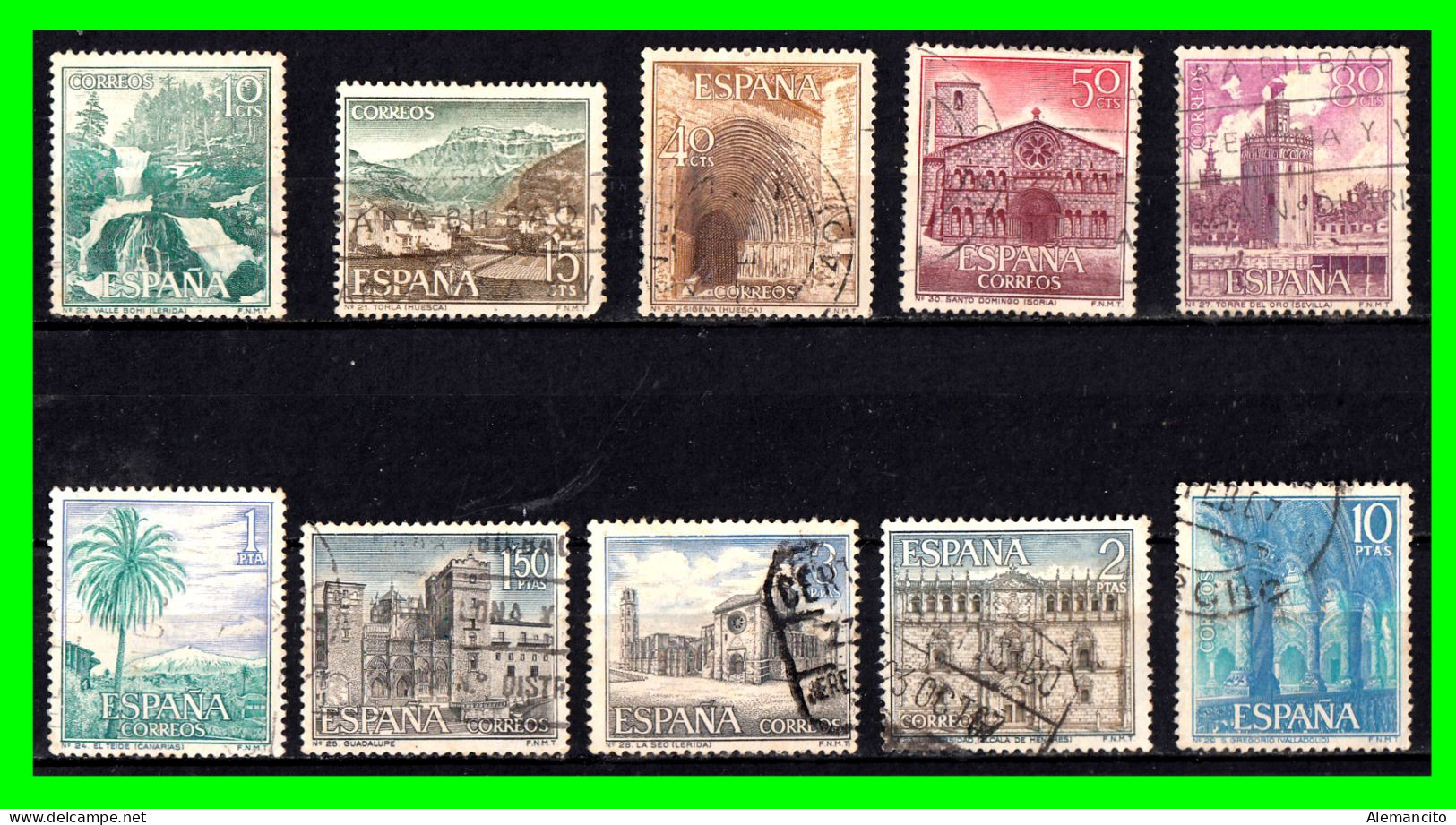ESPAÑA.-  SELLOS AÑO 1966  - SERIE TURISTICA .- SERIE - Used Stamps
