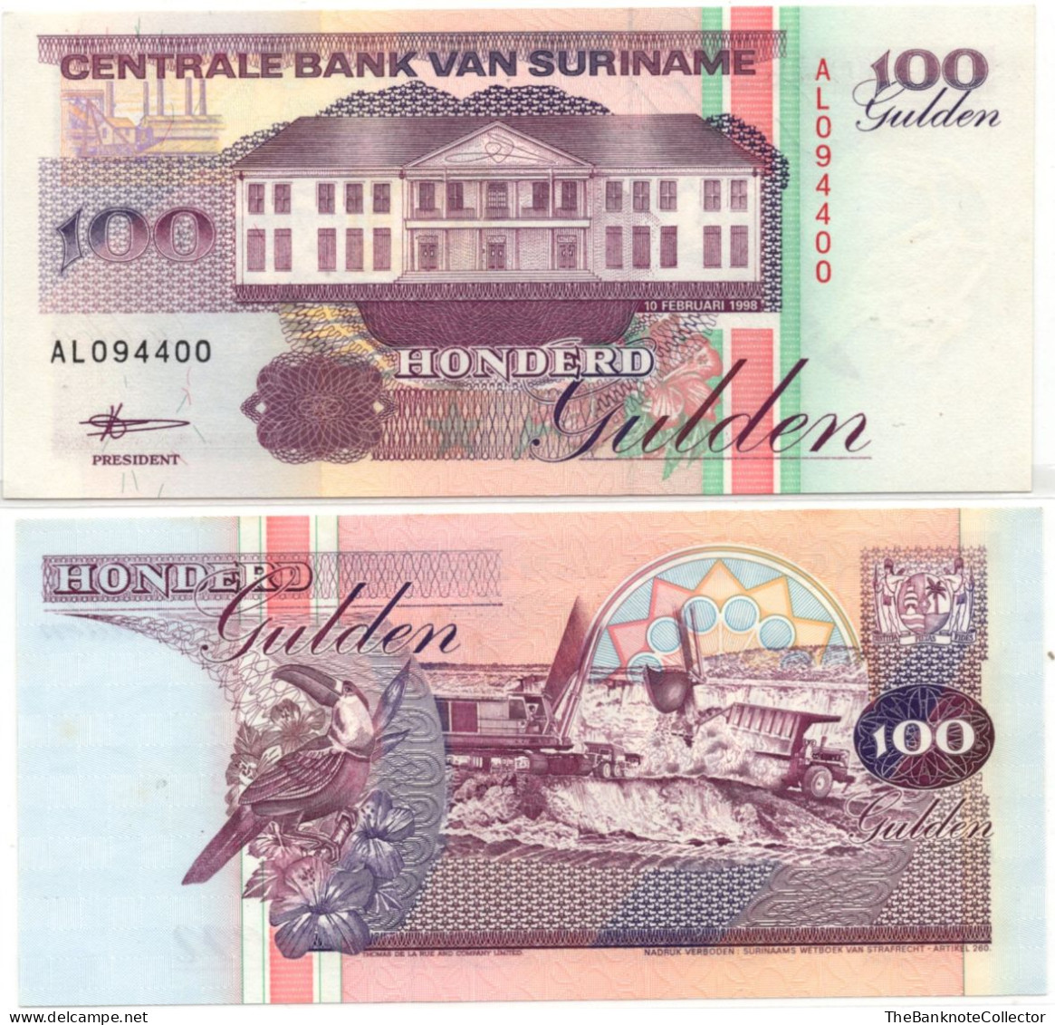 Surinam 100 Gulden 1998 P-139 UNC - Suriname