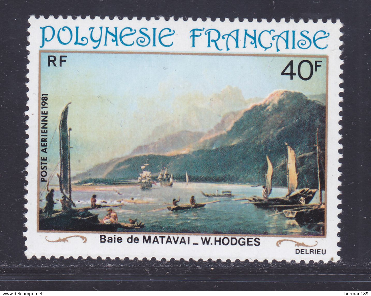 POLYNESIE AERIENS N°  163 ** MNH Neuf Sans Charnière, TB (D7710) Tableaux, W. Hodges - 1981 - Neufs