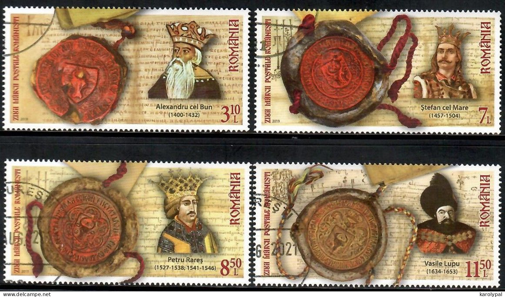 Romania, 2019 CTO, Mi. Nr.7577-80, Stamp Day - Usado