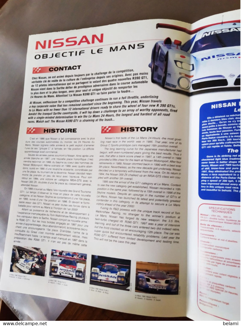 Programme 24 Heures Du Mans  1998 , OBJECTIF NISSAN   ** - Voitures