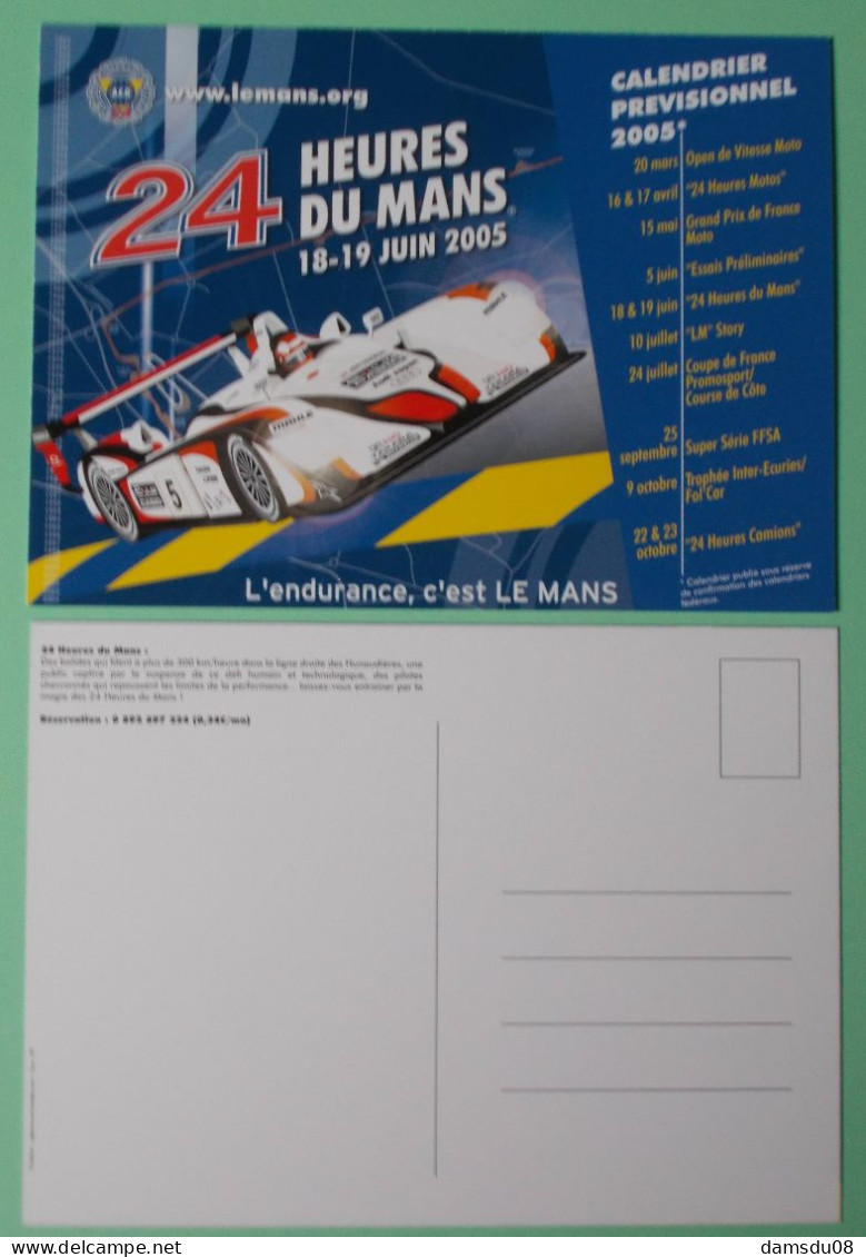 CPM 24 Heures Du Mans 2005 Calendrier Previsionnel   Audi - Le Mans
