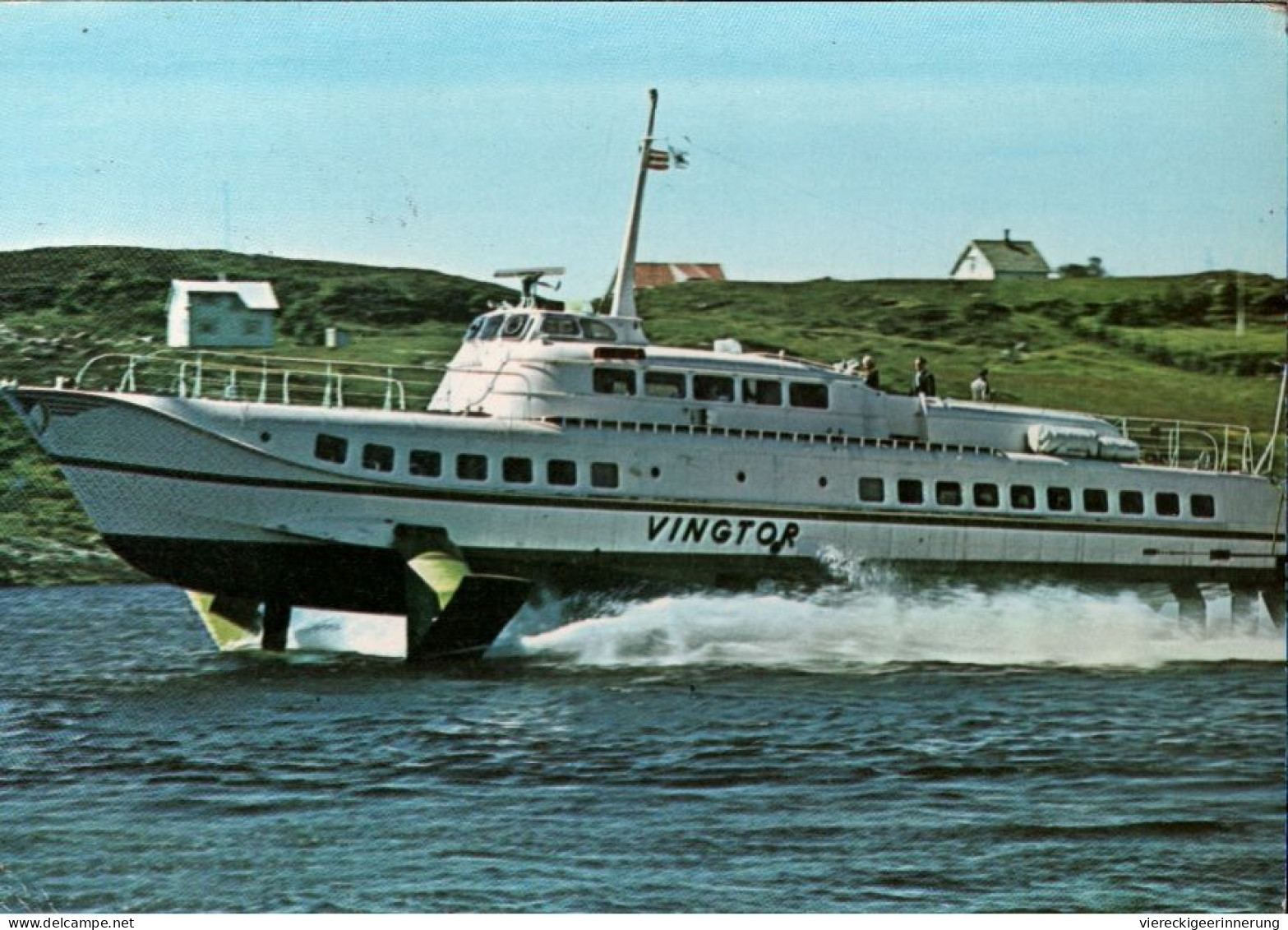 ! Ansichtskarte Hydrofoilbatan Vingtor, Norway, Norwegen, 1961 - Traghetti