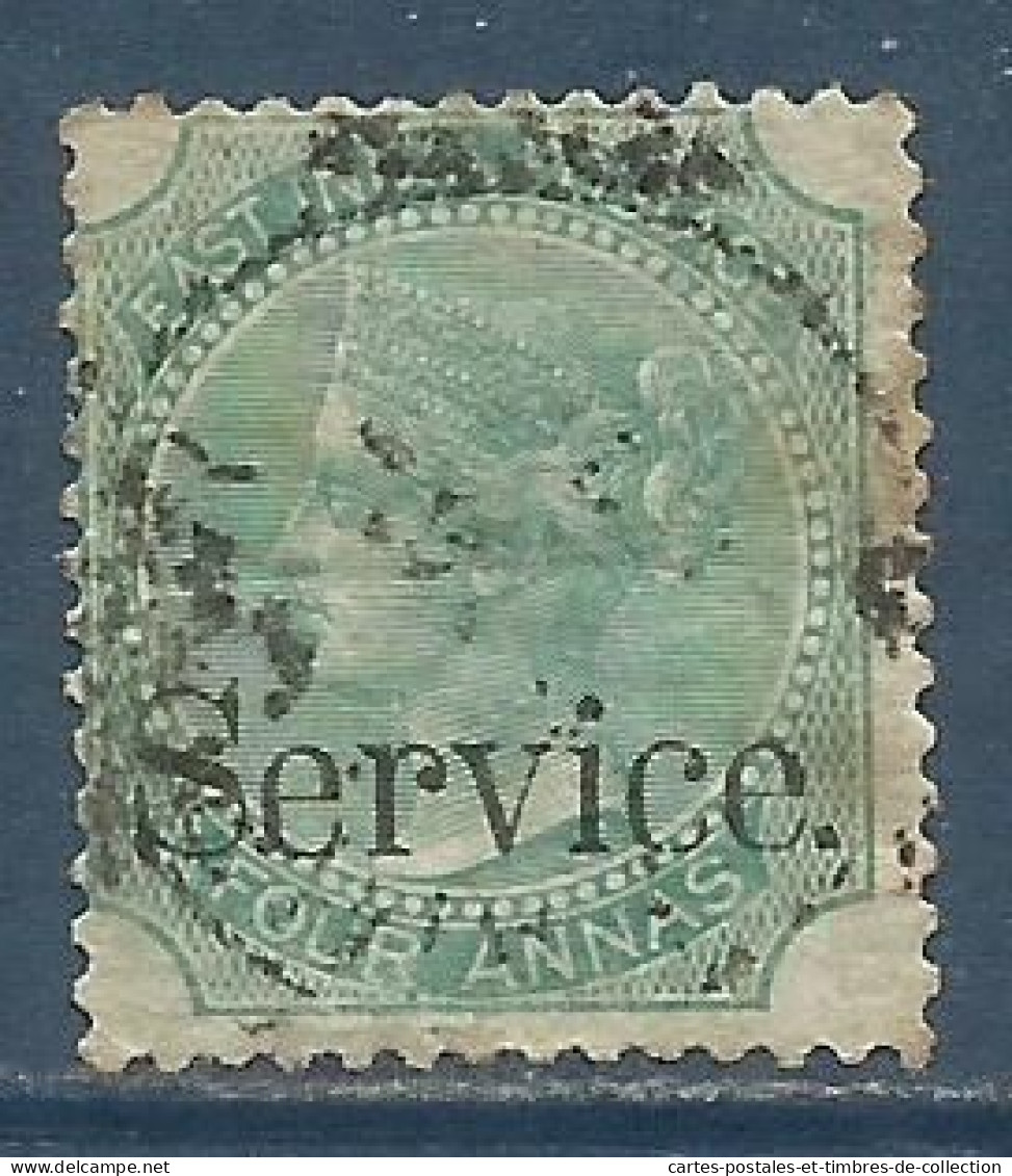 INDE ANGLAISE , Timbre De Service , 4 A. , Surchargé " Service " , 1867 - 1873 , N° YT 21 , µ - 1858-79 Kronenkolonie