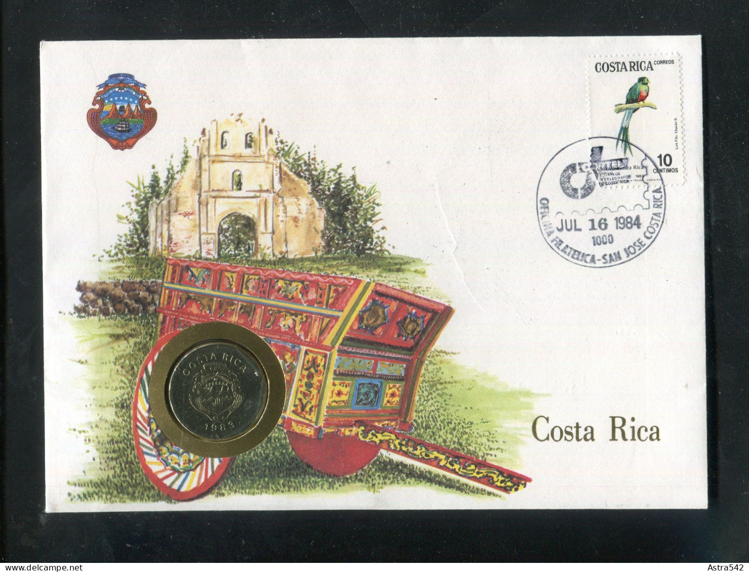 "COSTA RICA" 1984, Numis-Brief (A0153) - Costa Rica