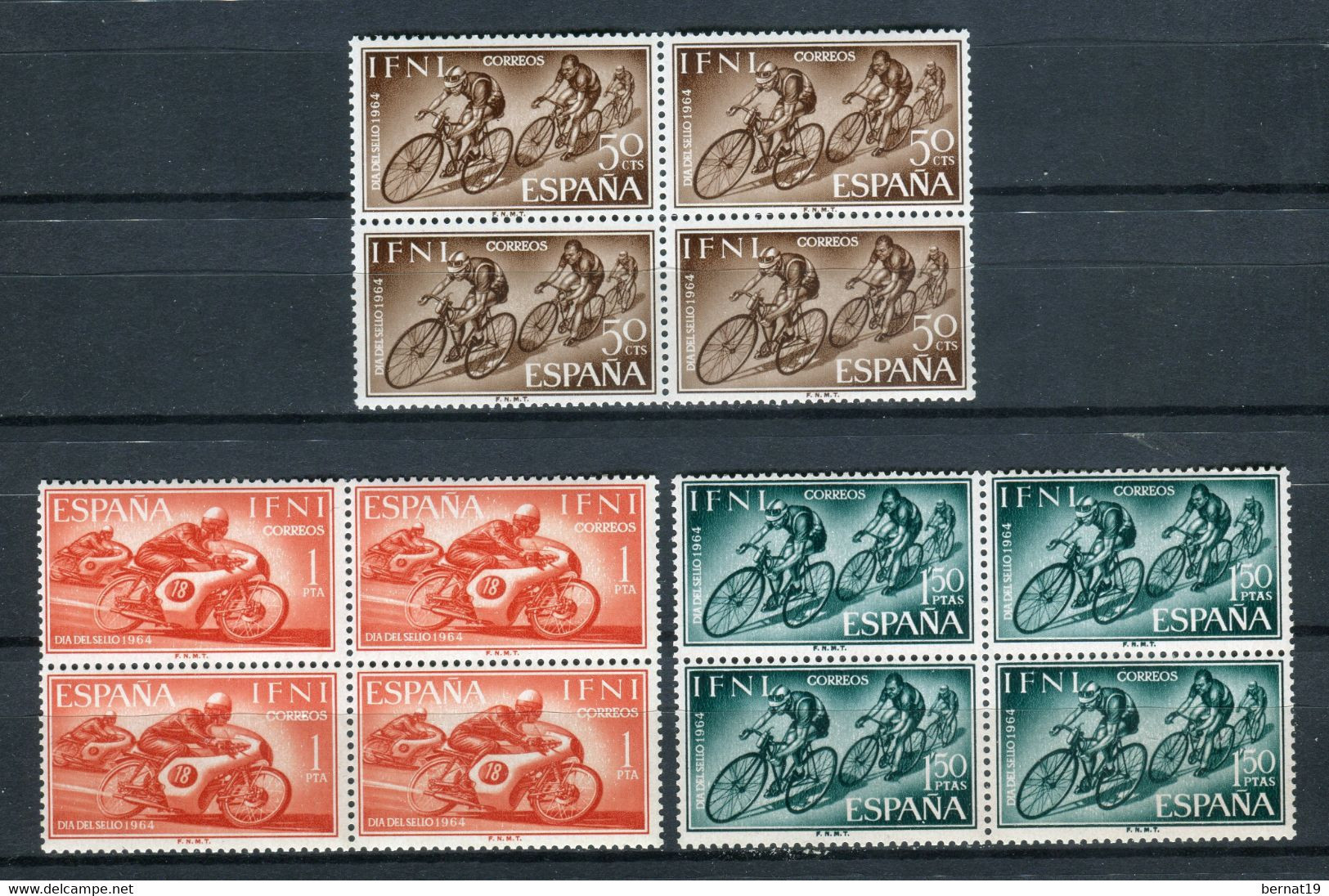 Ifni 1964. Edifil 206-08 X 4 ** MNH. - Ifni