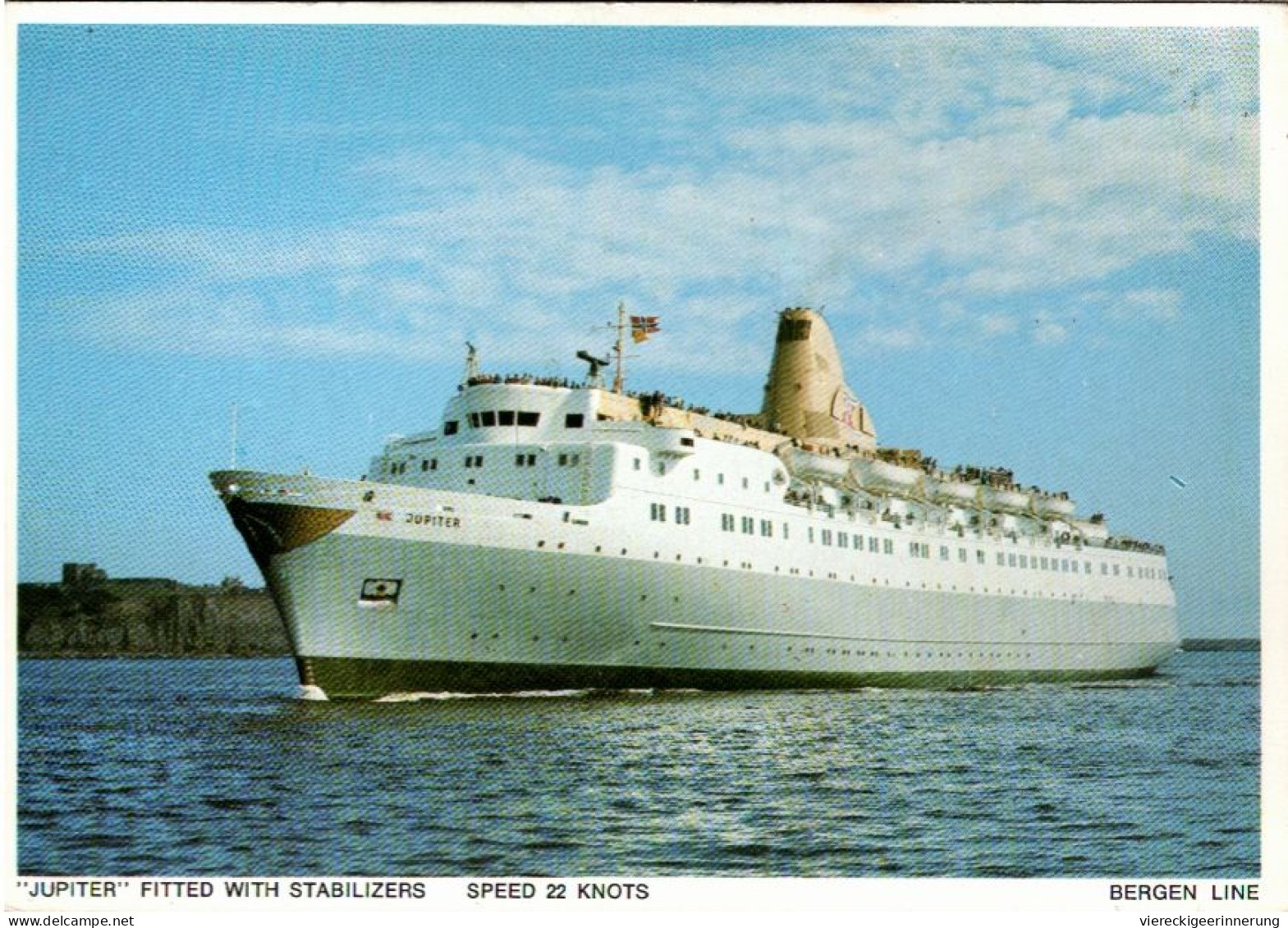 ! Moderne Ansichtskarte Cruise Ship MS Jupiter, Bergen Line, Norwegen, Norway - Dampfer