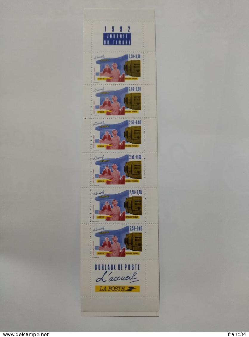 1 CARNET JOURNEE DU TIMBRE 1992  L'ACCUEIL LA POSTE NEUF - Stamp Day